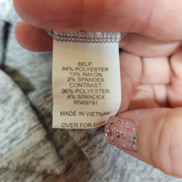 Anthropologie Fig & Flower Heather Gray Embroidered Tie Front Blouse Wm Sz PL - Picture 7 of 12